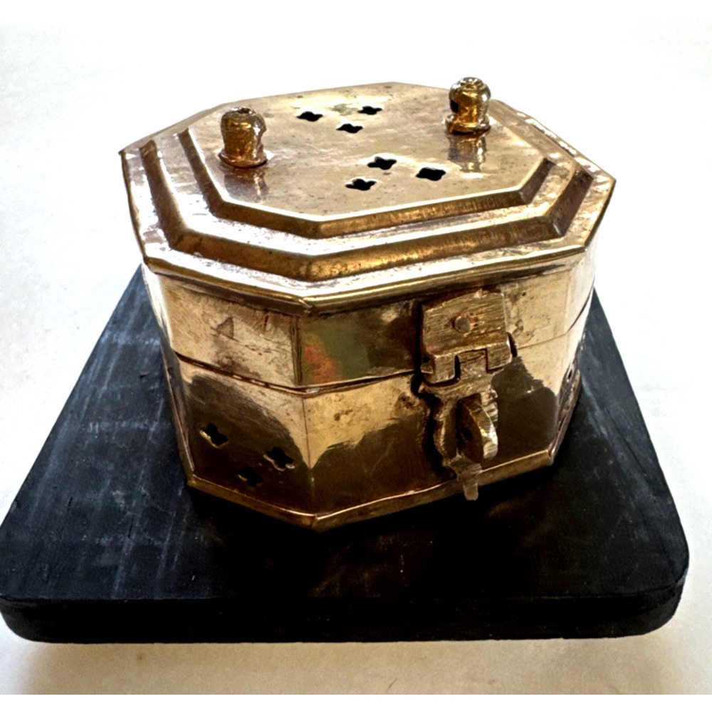 Vintage Brass Cricket Box, Trinket Box, Jewelry Holder, Incense or Match Holder